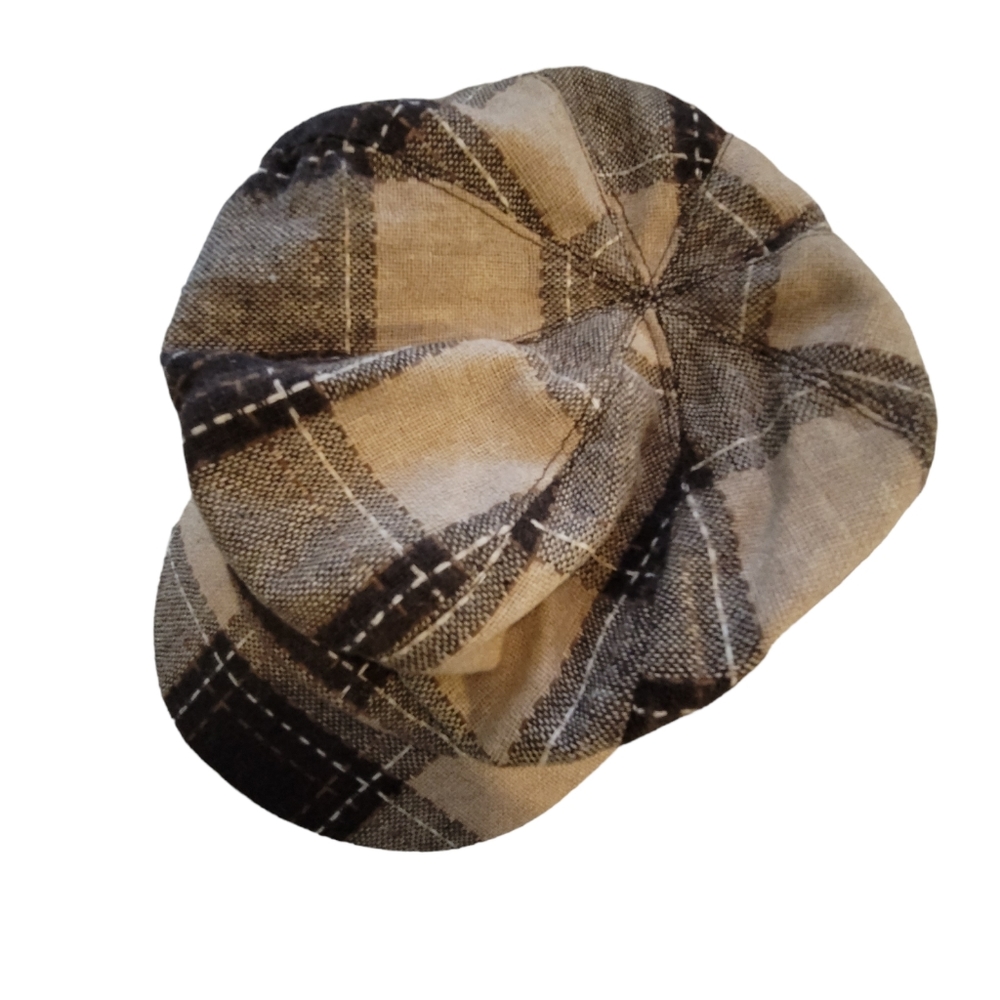 VTG| Plaid Wool Y2K Newsboy  Cap - Picture 2 of 3